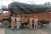 अवैध शराब के खिलाफ बड़ी कार्रवाई, रतनपुर बॉर्डर पर लाखों की अवैध शराब से भरा एक ट्रक पकड़ा