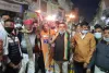 भारतीय जनता युवा मोर्चा सागवाड़ा ने निकाला मशाल मार्च 